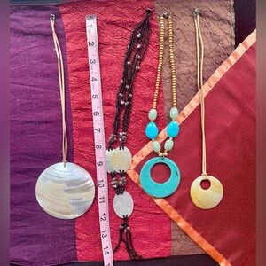 Bundle of coastal boho necklaces